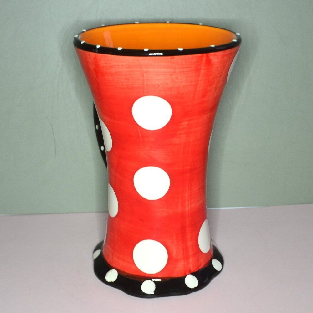 Pair Of Pier 1 Colorful Mugs Polka Dots Stripes Vivid Colors Drinkware - Picture 9 of 11